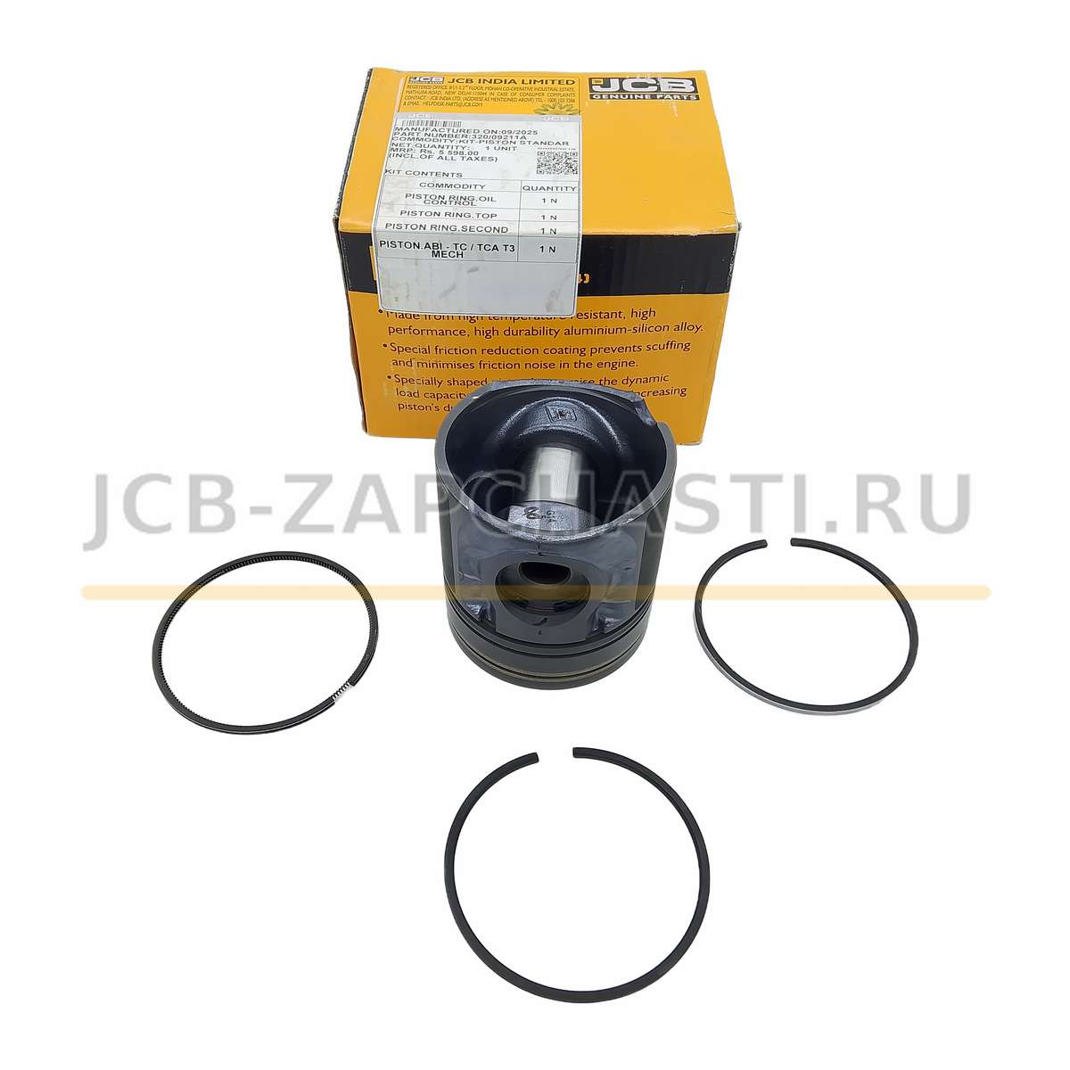 Поршень SB стандартный с кольцами 320/09211 JCB АНГЛИЯ