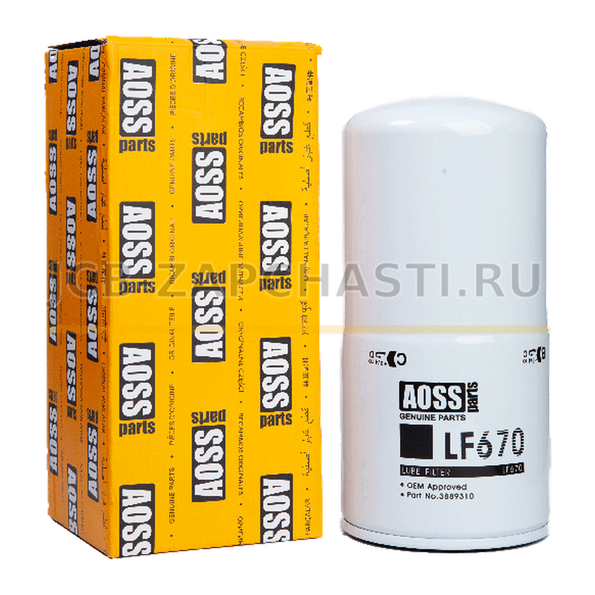 Фильтр масляный LF670 3889310 9Y-4464 12000200 AOSS