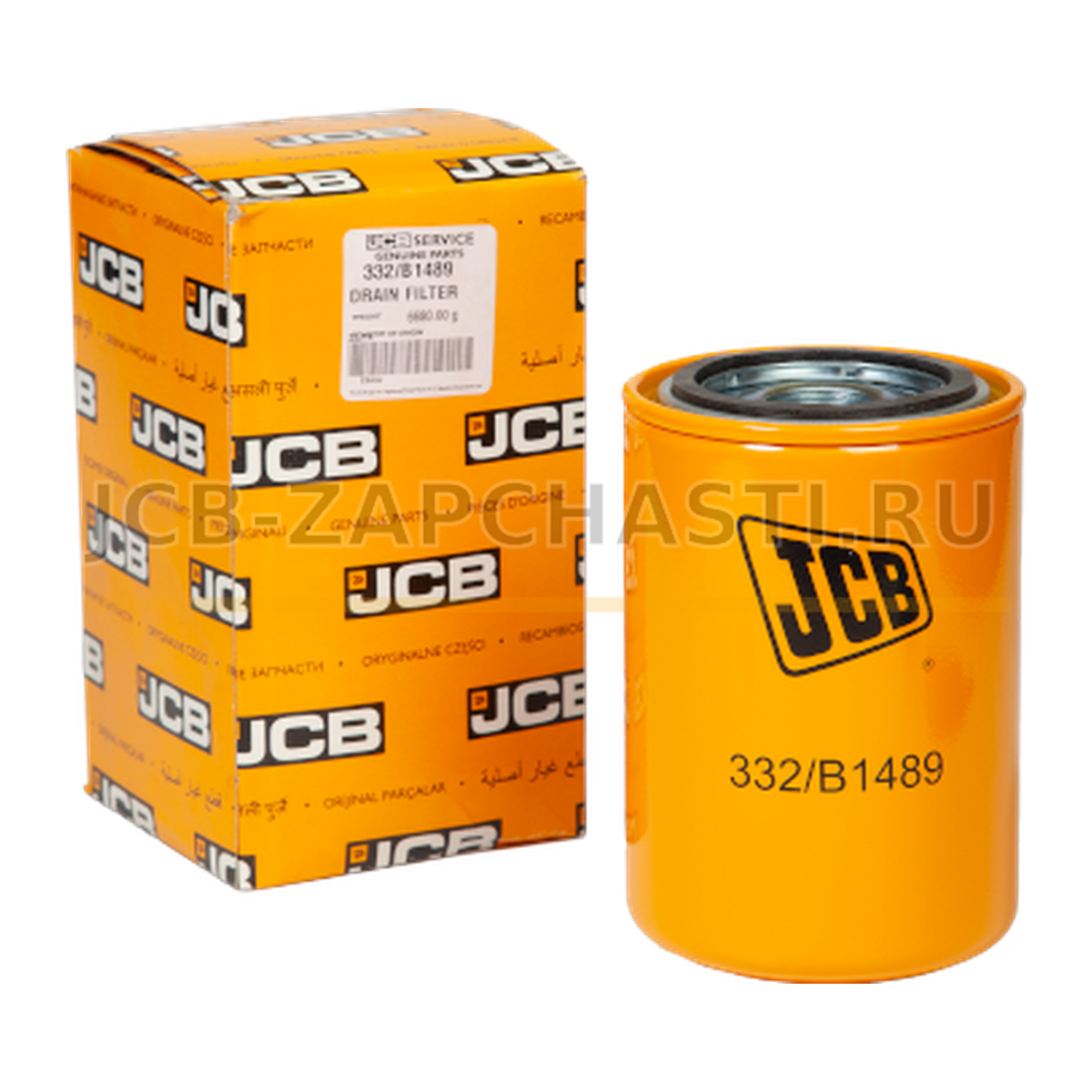 Фильтр масляный (JCB) KNJ0288 332/B7467 332/B1489 гидравлический (дренаж)