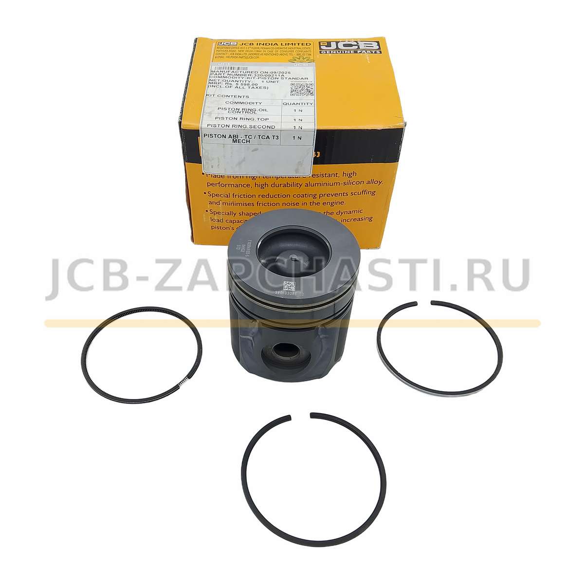 Поршень SB стандартный с кольцами 320/09211 JCB АНГЛИЯ